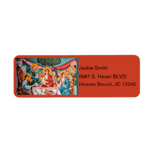 Iconography l Christian l Last Supper l  Return Address Label