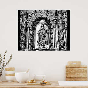 Iconography Seville Black + White Poster