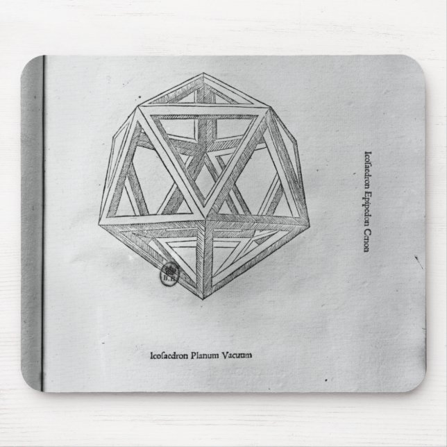 Icosahedron, from 'De Divina Proportione' Mouse Pad (Front)