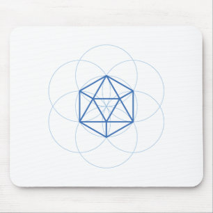 Icosahedron Sacred Geometry Mouse Pad