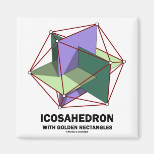 Icosahedron With Golden Rectangles (Geometry) Magnet