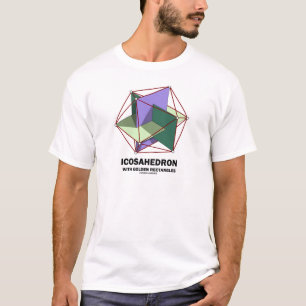Icosahedron With Golden Rectangles (Geometry) T-Shirt