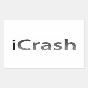 iCrash rectangle sticker