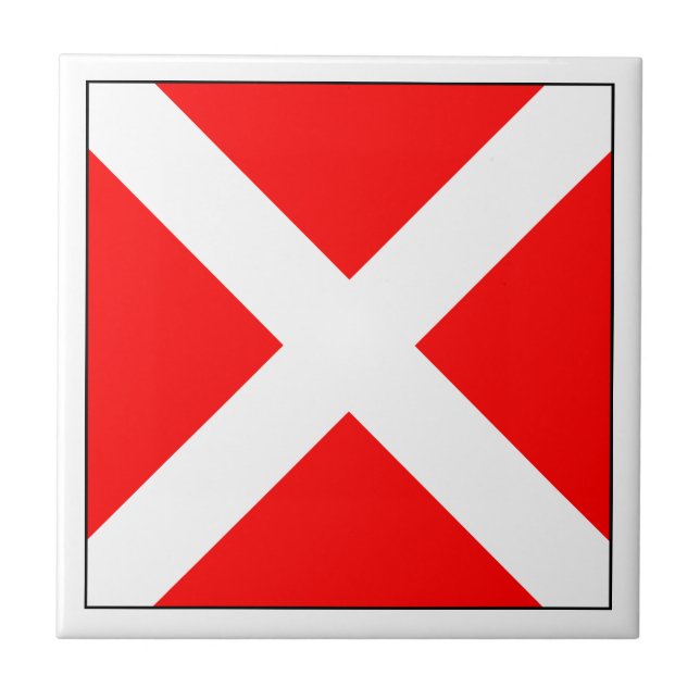 ICS Flag 4 Ceramic Tile (Front)