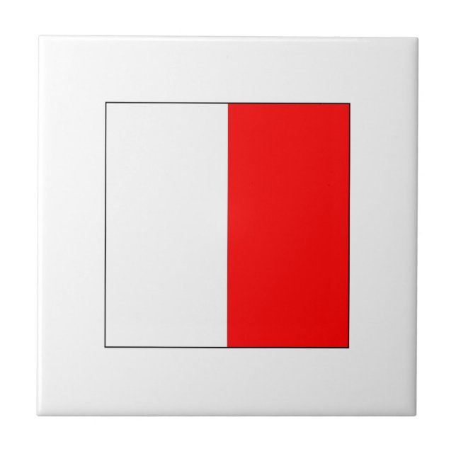 ICS Flag H Ceramic Tile (Front)