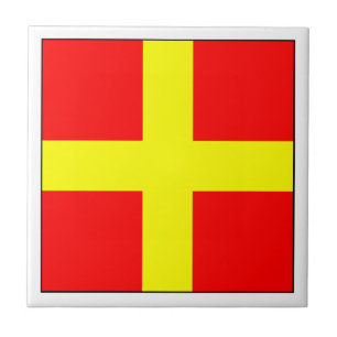 ICS Flag R Ceramic Tile