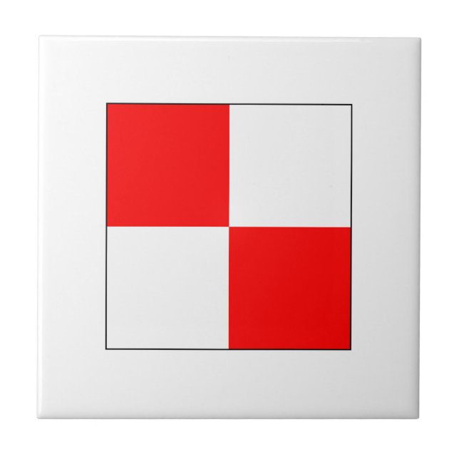 ICS Flag U Ceramic Tile (Front)