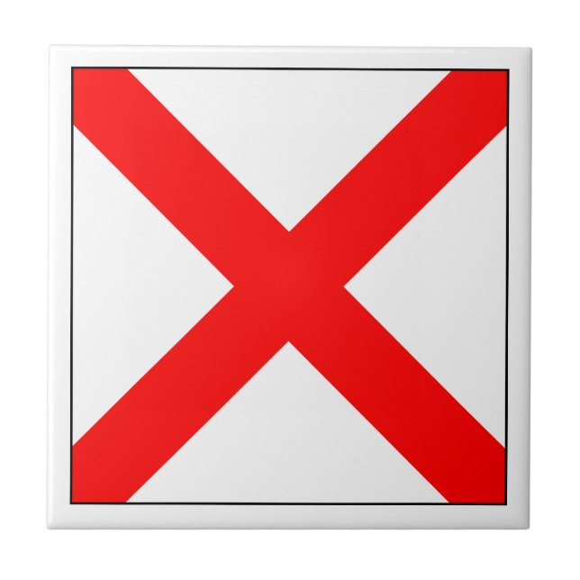 ICS Flag V Ceramic Tile (Front)