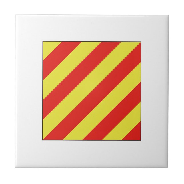 ICS Flag Y Ceramic Tile (Front)