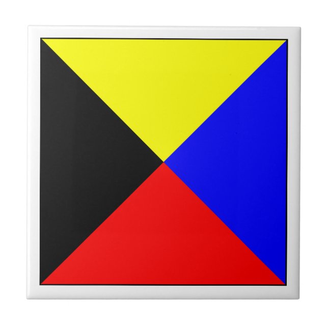 ICS Flag Z Ceramic Tile (Front)