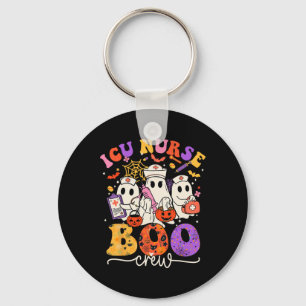 Icu Boo Crew Costume Funny Nurse Ghost Halloween Key Ring