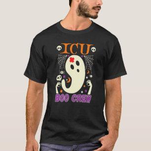 ICU Boo Crew Nurse Halloween Nurses Cute Ghost Wom T-Shirt