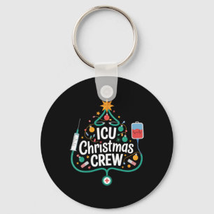 Icu Christmas Crew Holiday Nurse Intensive Care Un Key Ring