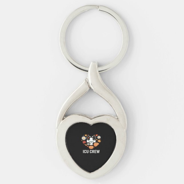 icu crew Classic T-Shirt Key Ring (Front)