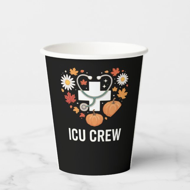 icu crew Classic T-Shirt Paper Cups (Front)