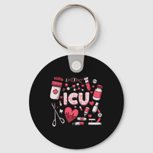 Icu Happy Valentines Day Intensive Care Unit Nurse Key Ring