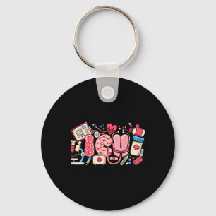 Icu Happy Valentines Day Intensive Care Unit Nurse Key Ring