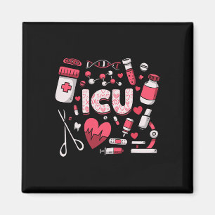 Icu Happy Valentines Day Intensive Care Unit Nurse Magnet