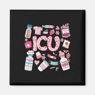 Icu Happy Valentines Day Intensive Care Unit Nurse Magnet