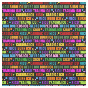 ICU Medical Departments Colourful Repeat Pattern Fabric