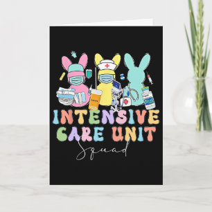 Icu Nurse Bunny Intensive Care Unit Nurse Easter D Card