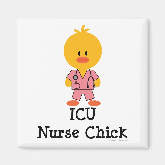 ICU Nurse Chick Magnet (Front)