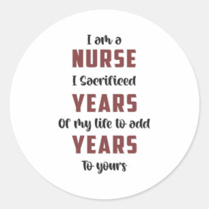 ICU Nurse Emergency Ambulance Medicine Hospital Classic Round Sticker