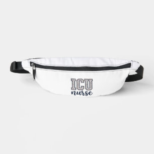 ICU Nurse Floral Varsity Shirt Design_1 Bum Bags