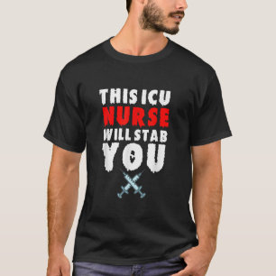 ICU Nurse Funny Halloween Tee Spooky Hospital Team