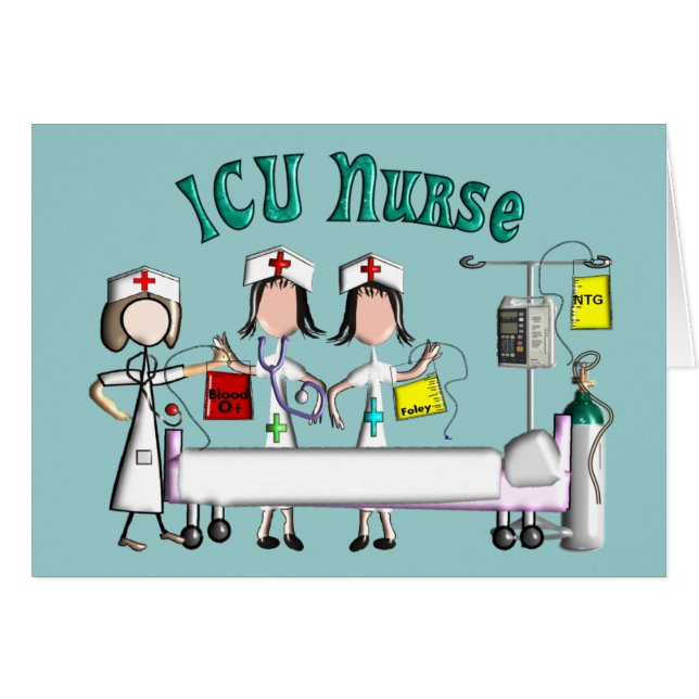 ICU Nurse Gifts Unique 3D Artist Graphics (Front Horizontal)