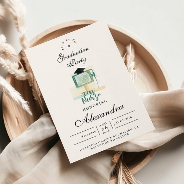 ICU Nurse Graduation Party Invitation (Creator Uploaded)