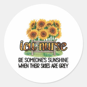 ICU Nurse Intensive Care Unit Nurse ICU Nursing Classic Round Sticker