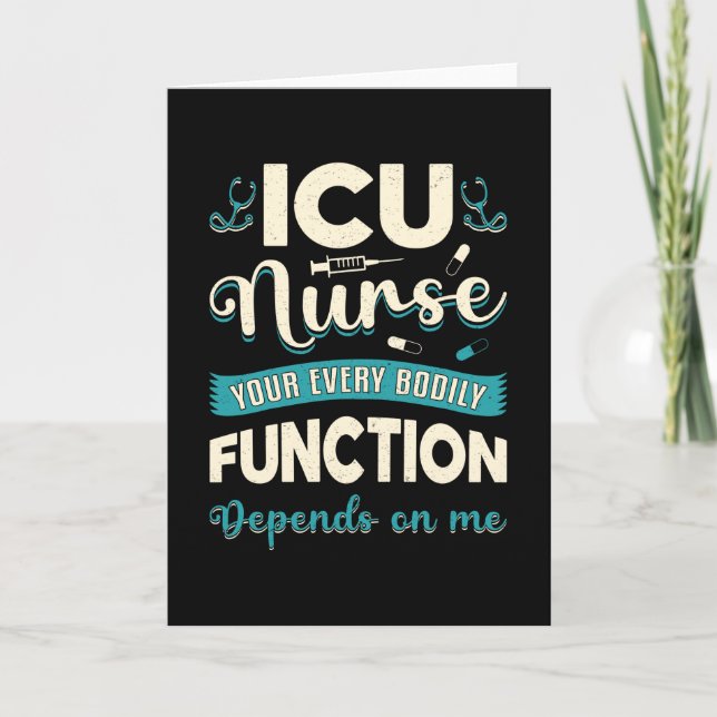 ICU Nurse Medicine Emergency Love Ambulance Funny Card (Front)