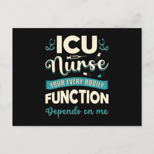 ICU Nurse Medicine Emergency Love Ambulance Funny Postcard
