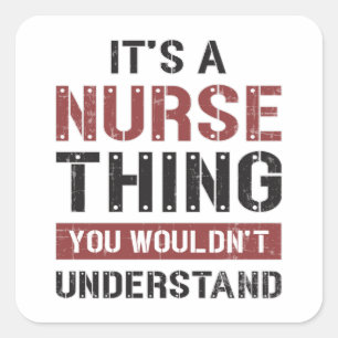 ICU Nurse Medicine Emergency Nursery Hospital Square Sticker