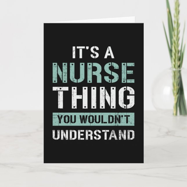 ICU Nurse Medicine Emergency Nursery Love Funny Card (Front)