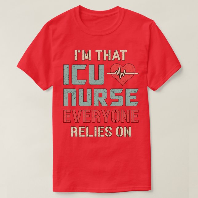 Icu Nurse Nursery Emergency Ambulance Love Funny  T-Shirt (Design Front)