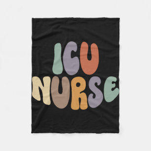 ICU Nurse Proud Career Profession Fleece Blanket