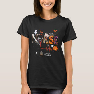 ICU Nurse Pumpkin Halloween Intensive Care Unit Nu T-Shirt