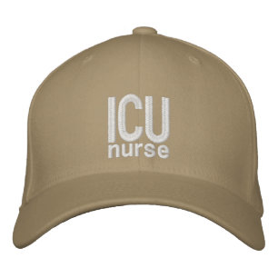 ICU nurse white graphic Embroidered Hat