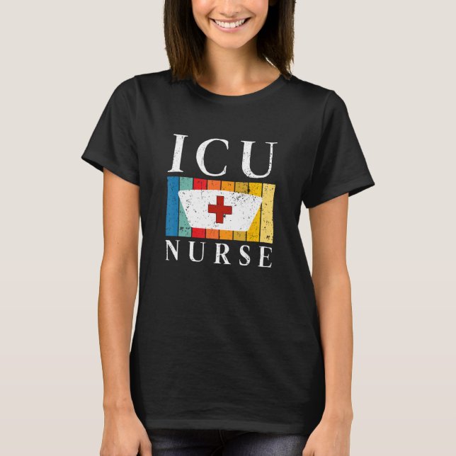 ICU Nurse Work School Nursing  Team Squad  Women T-Shirt (Front)