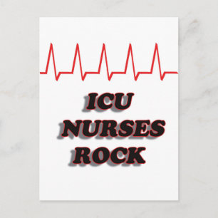 ICU NURSES ROCK POSTCARD