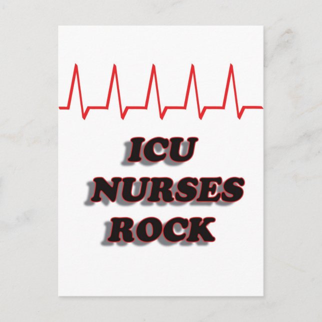 ICU NURSES ROCK POSTCARD (Front)