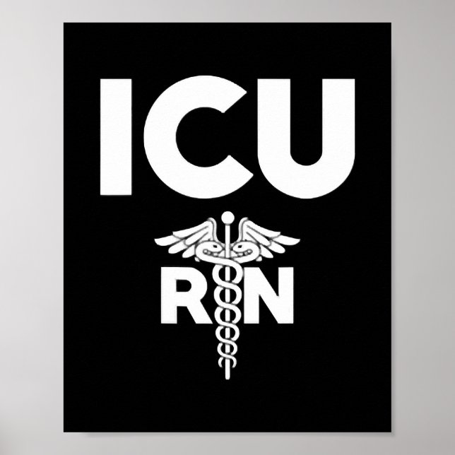 ICU Registered Nurse Intensive Care Unit RN Staff Poster (Front)