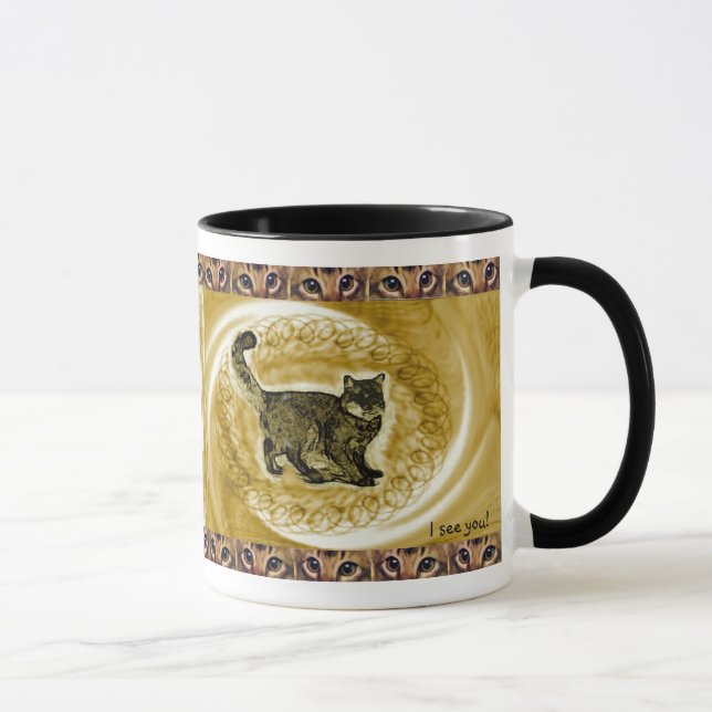 ICU Somali Cat Scribbles Mug (Right)