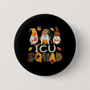 Icu Squad Gnome Nurse Leopard Thanksgiving Fall St 6 Cm Round Badge
