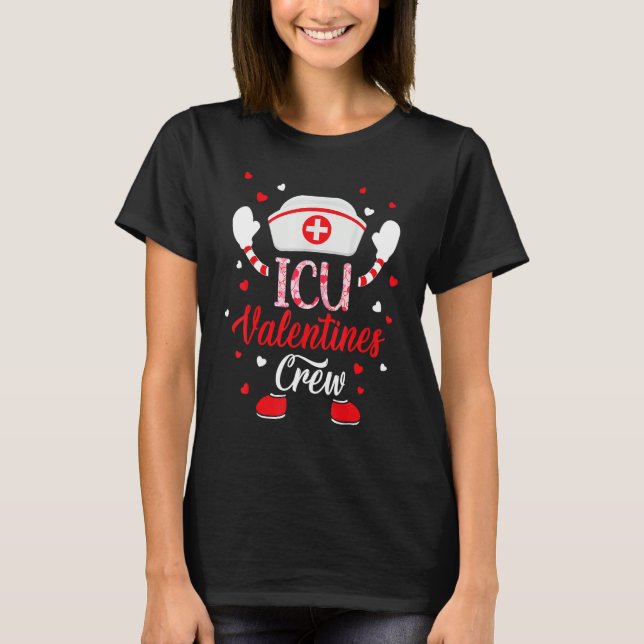 ICU Valentines Day Shirt Nurse Crew Family Group N (Front)