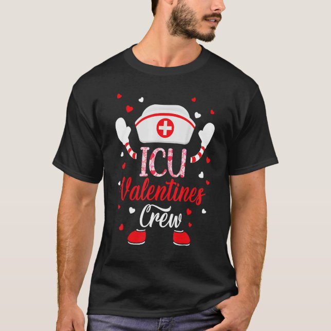 ICU Valentines Day Shirt Nurse Crew Family Group N (Front)