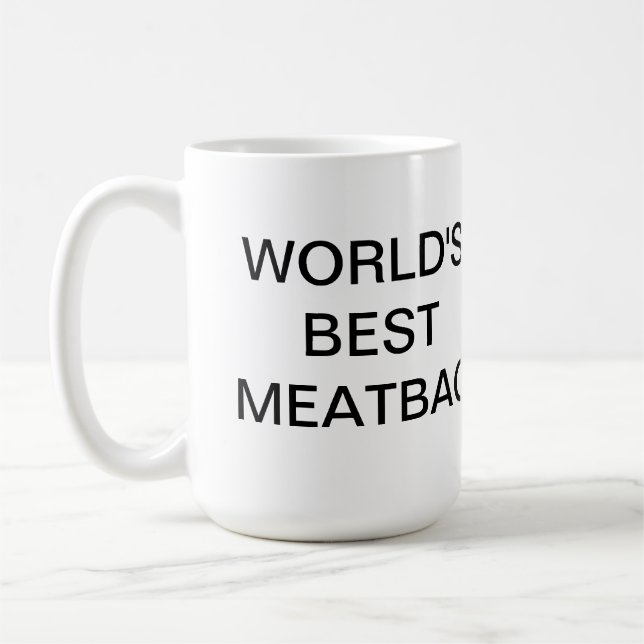 ICWXP World's Best Meatbag Mug (Left)