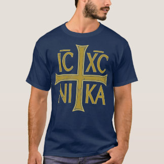 ICXC NIKA Christogram Cross Orthodox Christian Dis T-Shirt